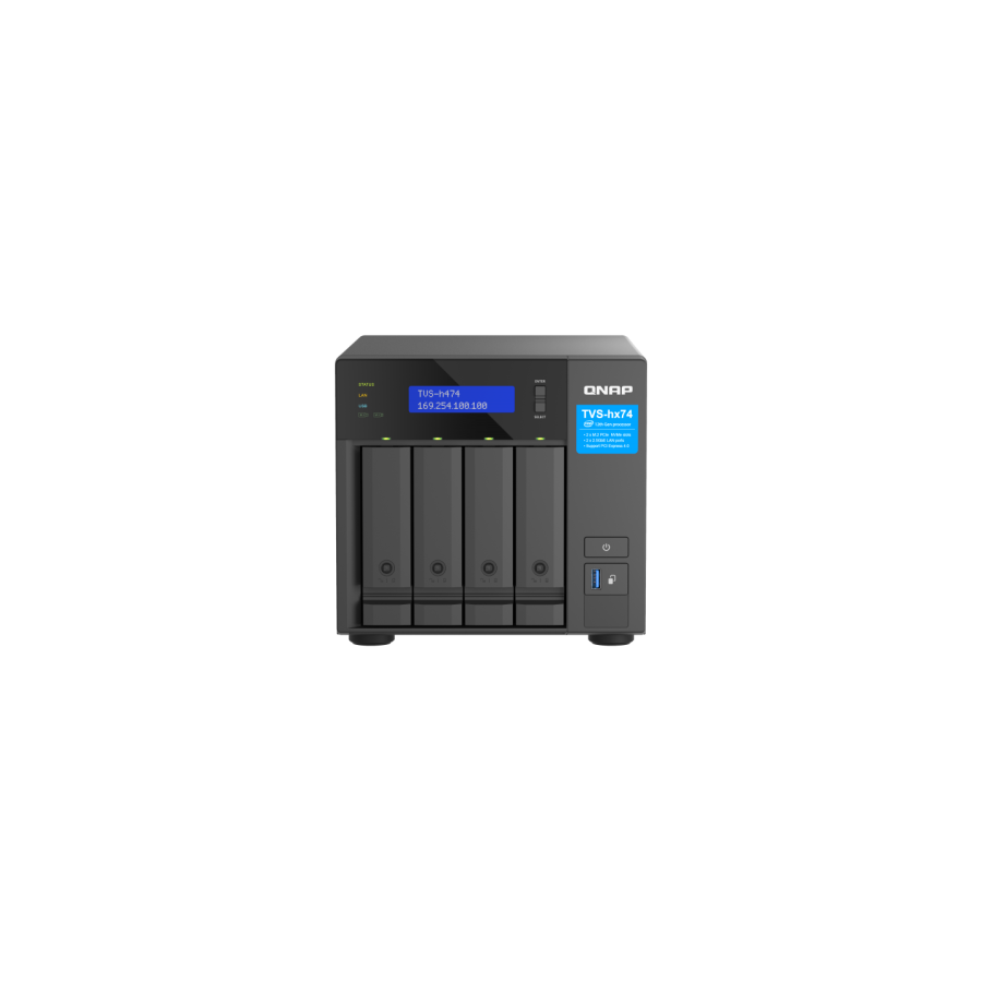 11640-QNAP TVS-H474 NAS Torre Ethernet Negro G7400