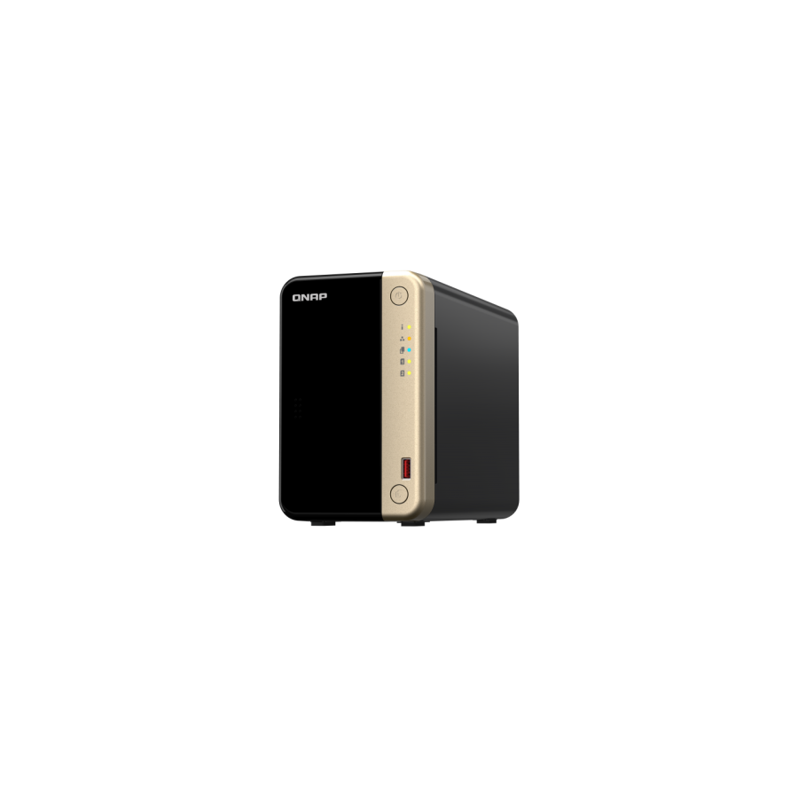 11642-QNAP TS-264 NAS Torre Ethernet Negro, Oro N5095