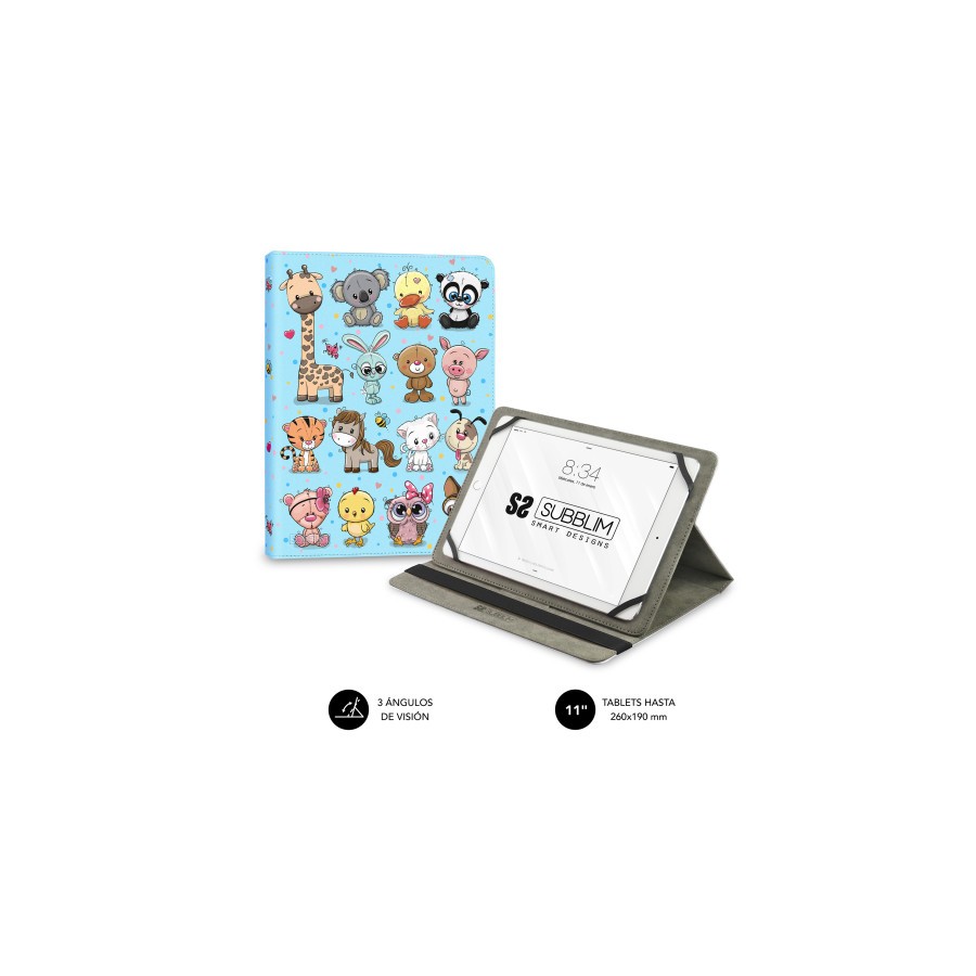 11657-FUNDA TABLET UNIVERSAL TRENDY CASE ANIMALS 11"