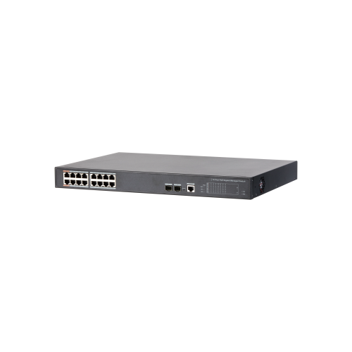 11713-DAHUA - DH-PFS4218-16GT-240 - SWITCH POE 16 PUERTOS GIGABIT + 2 SFP UPLINK GIGABIT 240W 802.3AT MANEJABLE LAYER 2