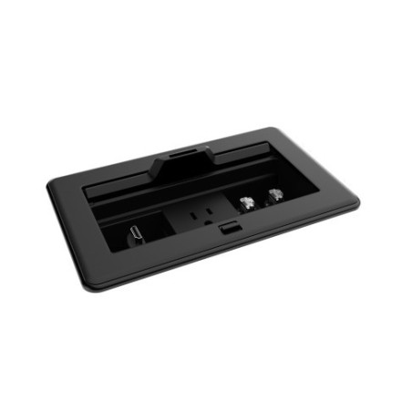 11745-CRESTRON FLIPTOP FT2 SERIES CABLE MANAGEMENT SYSTEM, 202 SIZE, MECHANICAL, PASS-THROUGH LID, BLACK (FT2-202-MECH-P