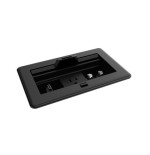 11745-CRESTRON FLIPTOP FT2 SERIES CABLE MANAGEMENT SYSTEM, 202 SIZE, MECHANICAL, PASS-THROUGH LID, BLACK (FT2-202-MECH-P