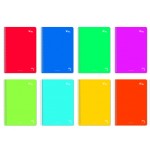 1175-CUADERNO ESPIRAL SERIE XTRA TAPA DURA 60 GRS. 4o (155X215MM.) 80 HOJAS HORIZONTAL CON MARGEN 8 COLORES SURTIDOS PAC