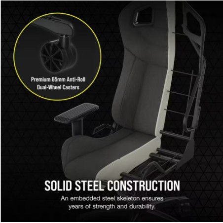 11790-SILLA CORSAIR GAMING T3 RUSH (2023) CARBON CF-9010057-WW