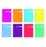 1187-CUADERNO SERIE PLASTIPAC 90 GRS. TAPA POLIPROPILENO 4o (155X215MM.) 80 HOJAS PAUTADO 3,5 CON MARGEN SURTIDO PACSA 1