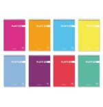 1190-BLOCK SERIE PLASTIPAC BOLSILLO TAPA POLIPROPILENO 90 GRS. A-6  80 HOJAS CUADRICULA 5X5 SURTIDO PACSA 16404