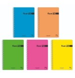 1192-CUADERNO SERIE FLUORPAC TAPA POLIPROPILENO 90 GRS. FLUOR FOLIO (215X310MM.) 80 HOJAS CUADRICULA 4X4 CON MARGEN SURT