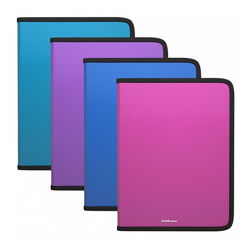 11931-CARPETA POLIPROPILENO CON CREMALLERA DIAGONAL VIVID A4+ COLORES SURTIDOS ERICH KRAUSE 59223