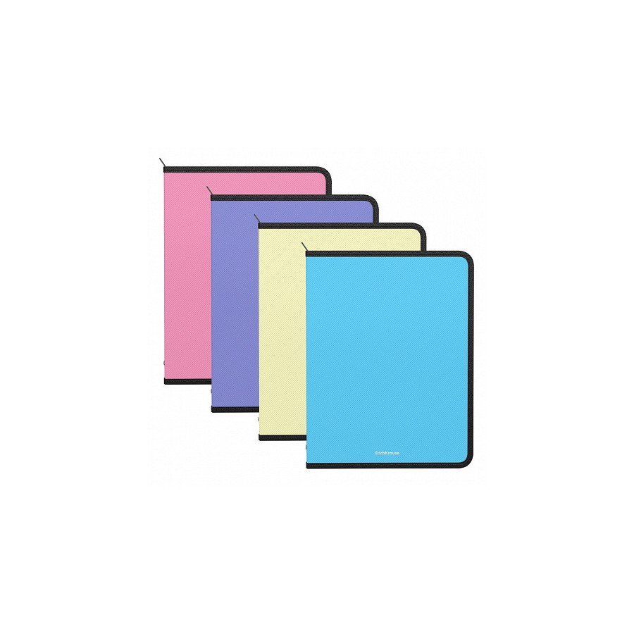 11933-CARPETA POLIPROPILENO CON CREMALLERA MATT PASTEL A4 COLORES SURTIDOS ERICH KRAUSE 59221