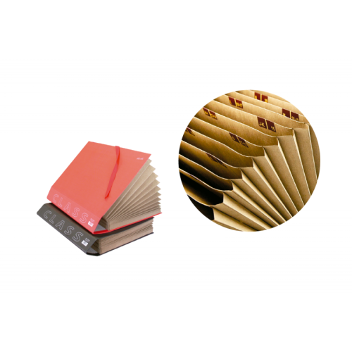 11937-CARPETA ACORDEON FUELLE FOLIO CARTON FORRADO GELTEX PLASTIFICADO BURDEOS MATE MARIOLA 0918BU