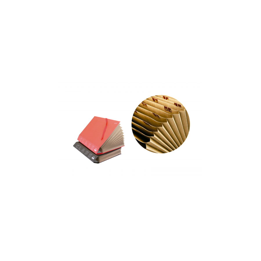 11937-CARPETA ACORDEON FUELLE FOLIO CARTON FORRADO GELTEX PLASTIFICADO BURDEOS MATE MARIOLA 0918BU