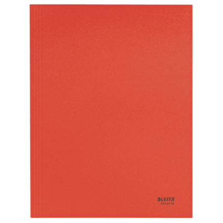 11940-CARPETA CARTON 3 SOLAPAS A4 RECYCLE 100% ROJO LEITZ 39060025