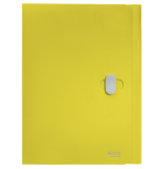 11975-CARPETA POLIPROPILENO 3 SOLAPAS Y CIERRE BROCHE GIRATORIO A4 RECYCLE AMARILLO LEITZ 46220015