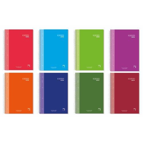 1199-CUADERNO SERIE PREMIUM EXTRA TAPA EXTRA DURA 90 GRS. A-5 (148X210MM.) MICROPERFORADO 120 CUADRICULA 5X5 + GRECA SUR