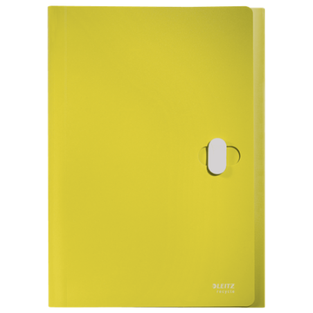 11993-CARPETA POLIPROPILENO ACORDEON 5 POSICIONES+BOLSILLO FRONTAL BROCHE GIRATORIO A4 RECYCLE AMARILLO LEITZ 46240015