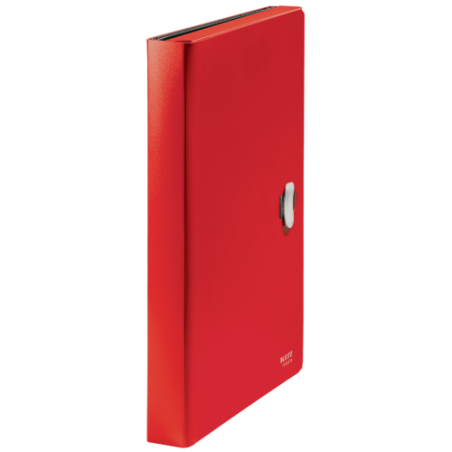 11994-CARPETA POLIPROPILENO ACORDEON 5 POSICIONES+BOLSILLO FRONTAL BROCHE GIRATORIO A4 RECYCLE ROJO LEITZ 46240025