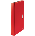 11994-CARPETA POLIPROPILENO ACORDEON 5 POSICIONES+BOLSILLO FRONTAL BROCHE GIRATORIO A4 RECYCLE ROJO LEITZ 46240025