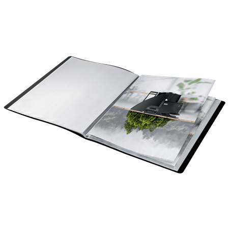 12021-CARPETA POLIPROPILENO CON 40 FUNDAS A4 RECYCLE NEGRO LEITZ 46770095