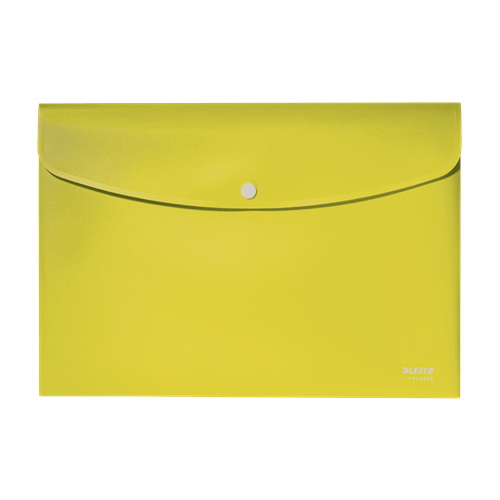 12022-SOBRES POLIPROPILENO OPACO A4 CON BROCHE BOTON RECYCLE AMARILLO LEITZ 46780015