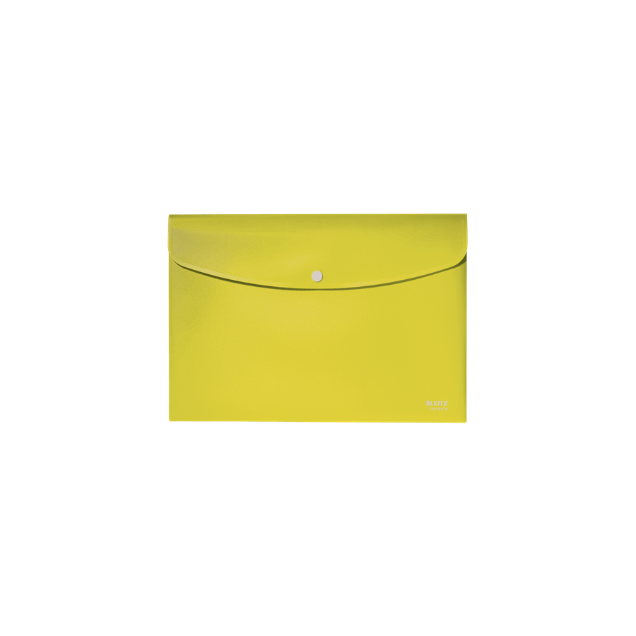 12022-SOBRES POLIPROPILENO OPACO A4 CON BROCHE BOTON RECYCLE AMARILLO LEITZ 46780015