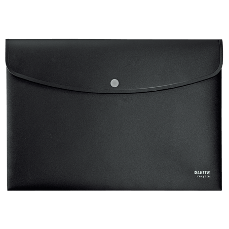 12030-SOBRES POLIPROPILENO OPACO A4 CON BROCHE BOTON RECYCLE NEGRO LEITZ 46780095