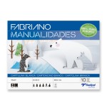 12157-BLOC 10 HOJAS MANUALIDADES CARTULINA BLANCA FABRIANO S0400003
