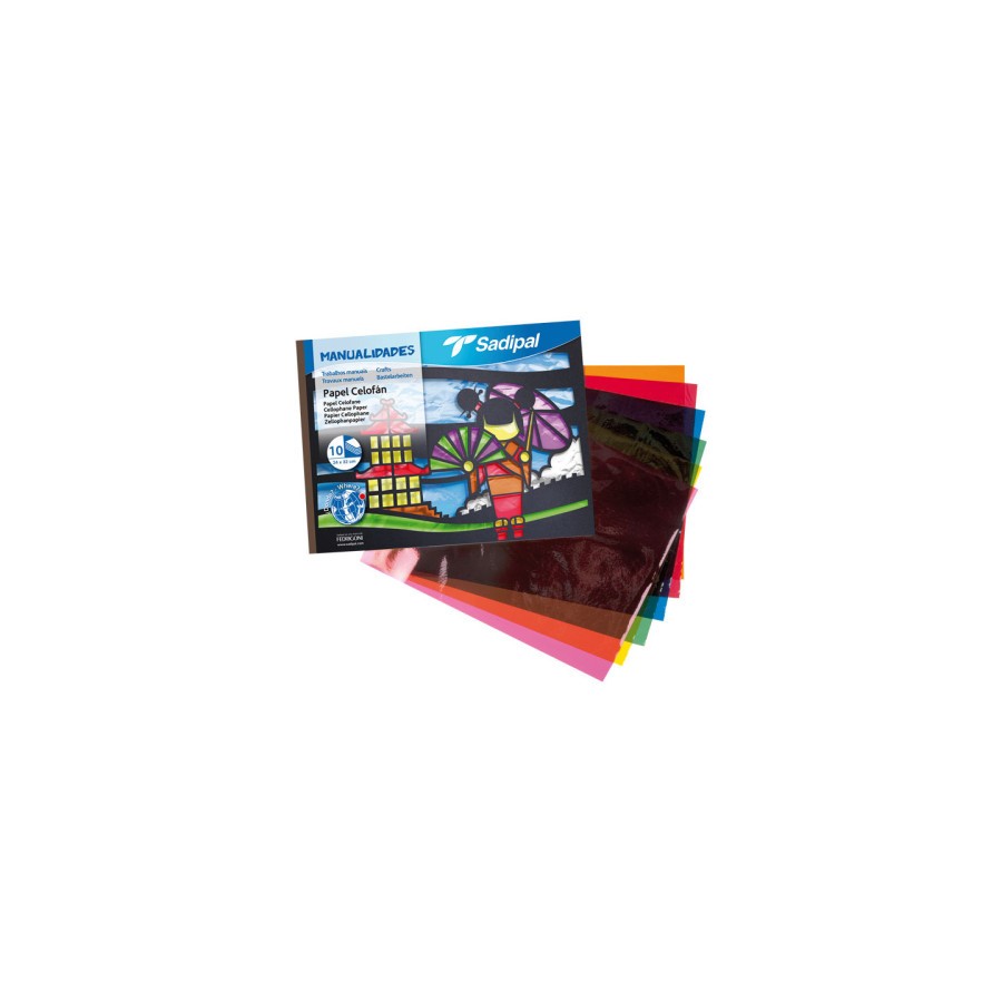 12159-BLOC 10 HOJAS MANUALIDADES PAPEL TRANSPARENTE CELOFAN FABRIANO S0400006
