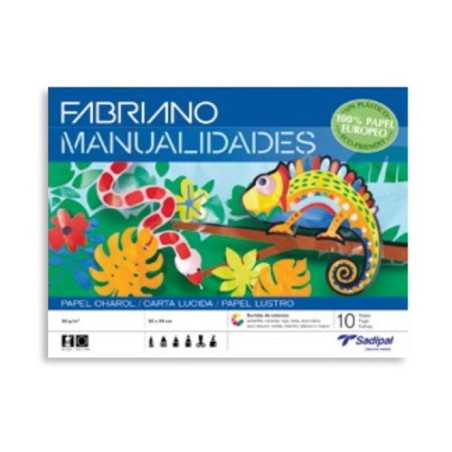 12160-BLOC 10 HOJAS MANUALIDADES PAPEL CHAROL FABRIANO S0400007