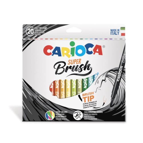 12170-CAJA 20 ROTULADORES SUPER BRUSH CARIOCA CARIOCA 42968