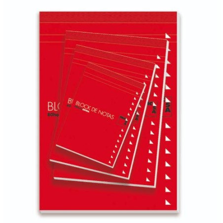 1218-BLOC DE NOTAS CON TAPA 60 GRS. 4o (155X215MM.) 80 HOJAS LISO PACSA 18903