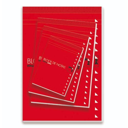 1220-BLOC DE NOTAS CON TAPA 60 GRS. 8o (105X155MM.) 80 HOJAS LISO PACSA 18905