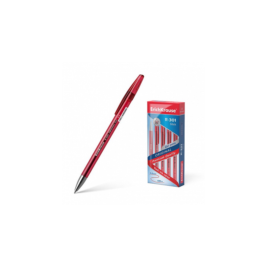 12222-BOLIGRAFO DE GEL R-301 ORIGINAL GEL 0.5, COLOR DE LA TINTA: ROJO ERICH KRAUSE 42722