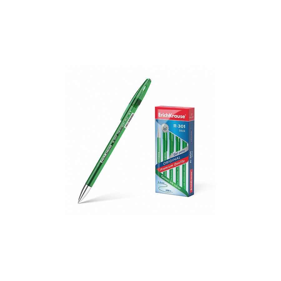 12228-BOLIGRAFO DE GEL R-301 ORIGINAL GEL 0.5, COLOR DE LA TINTA: VERDE ERICH KRAUSE 45156
