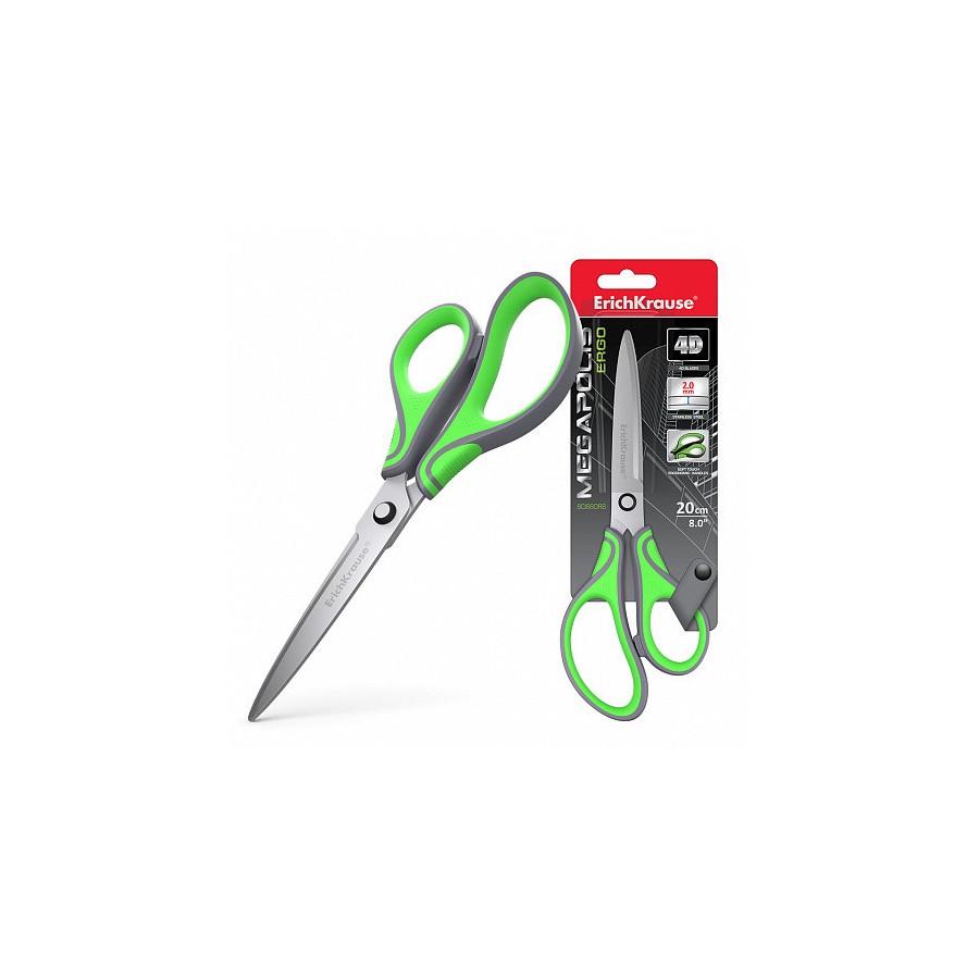 12230-BLISTER TIJERA MEGAPOLIS ERGO, 20 CM ERICH KRAUSE 45740