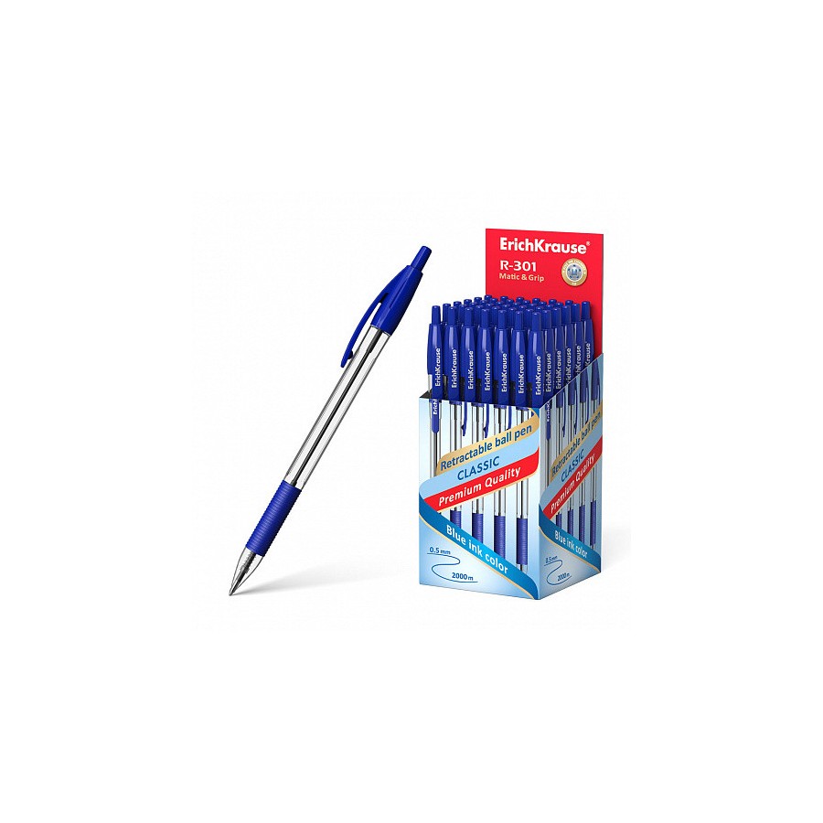 12232-BOLIGRAFO DE BOLA AUTOMATICO R-301 CLASSIC MATIC 1.0, COLOR DE LA TINTA AZUL ERICH KRAUSE 46758