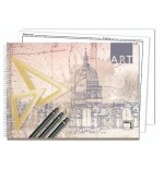 1224-CUADERNO BLOCKS  DIBUJO ART 140 GRS. FOLIO PROLONGADO 20 HOJAS 2 TALADROS LISO SIN RECUADRO PACSA 18849