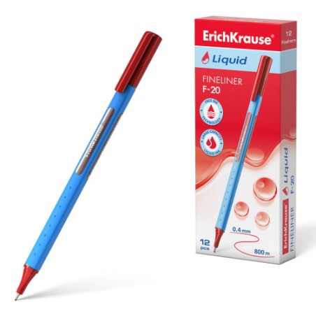 12250-FINELINER LIQUID F-20, COLOR DE LA TINTA: ROJO ERICH KRAUSE 47971