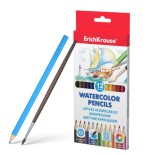 12262-CAJA 12 LAPICES ACUARELABLES COLORES SURTIDOS CON PINCEL ERICH KRAUSE 50533