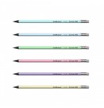 12271-LAPIZ DE GRAFITO REDONDO CON GOMA PASTEL HB ERICH KRAUSE 55272