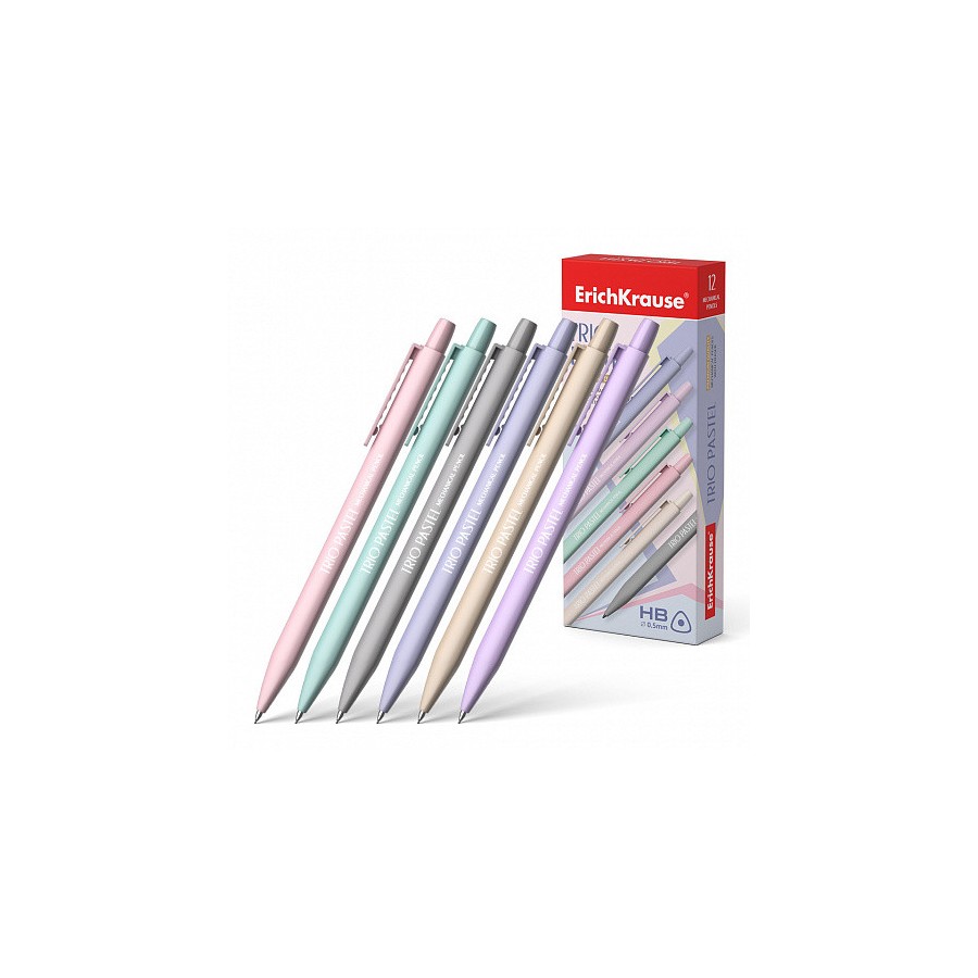12279-PORTAMINAS TRIO PASTEL 0.5 MM, HB ERICH KRAUSE 56013