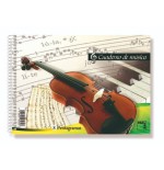 1230-CUADERNO BLOCKS DE MUSICA 80 GRS. 4o (155X215MM.) 20 HOJAS 4 PENTAGRAMAS PACSA 18804