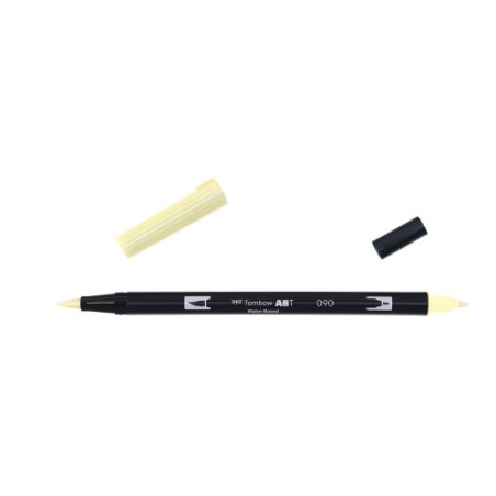 12303-ROTULADOR DOBLE PUNTA PINCEL DUAL BRUSH-090 - COLOR BABY YELLOW. TOMBOW ABT-090