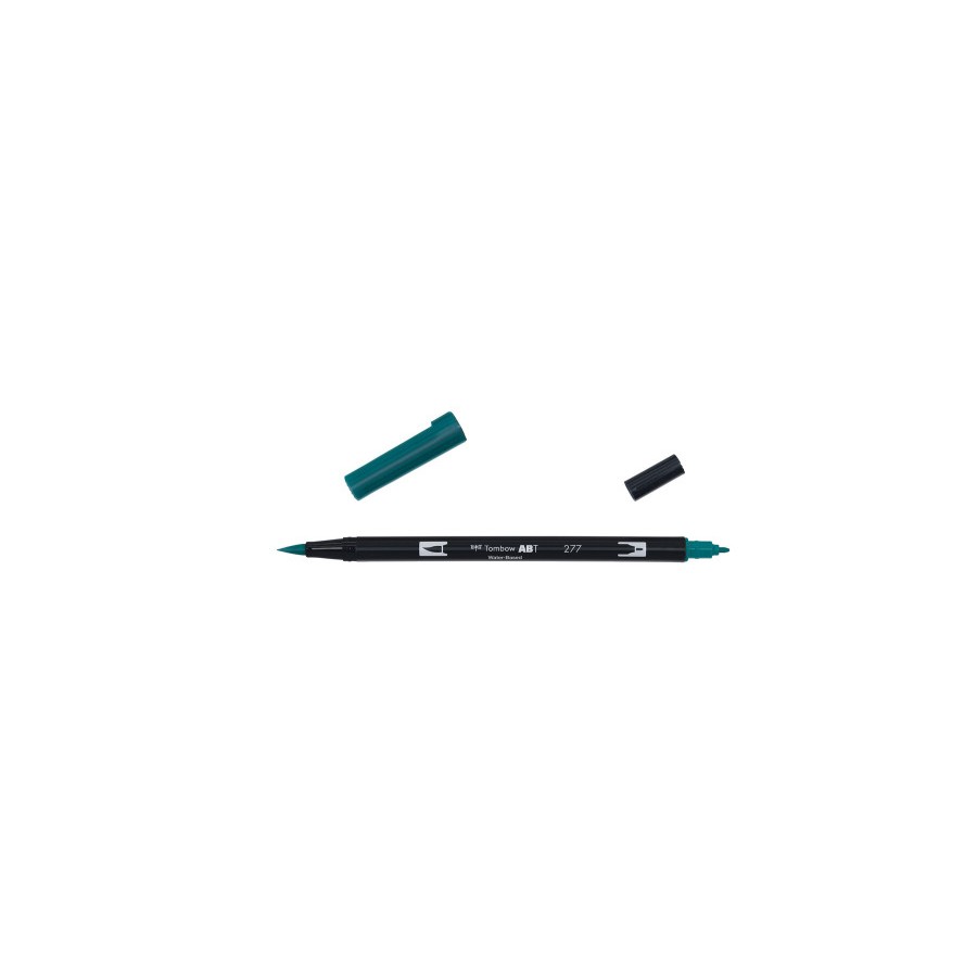 12305-ROTULADOR DOBLE PUNTA PINCEL DUAL BRUSH-277 - COLOR DARK GREEN. TOMBOW ABT-277