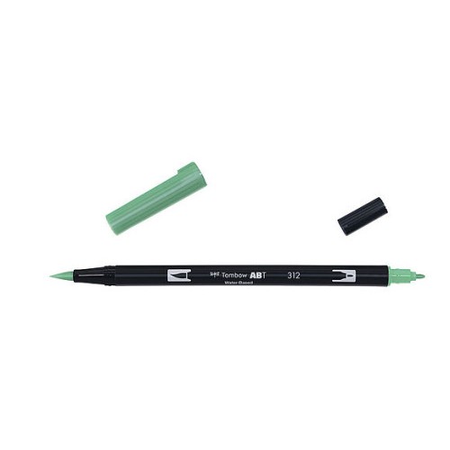 12309-ROTULADOR DOBLE PUNTA PINCEL DUAL BRUSH-312 - COLOR HOLLY GREEN. TOMBOW ABT-312