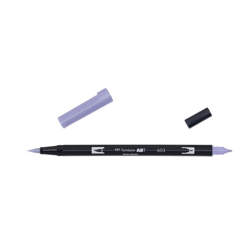 12318-ROTULADOR DOBLE PUNTA PINCEL DUAL BRUSH-603 - COLOR PERIWINKLE. TOMBOW ABT-603