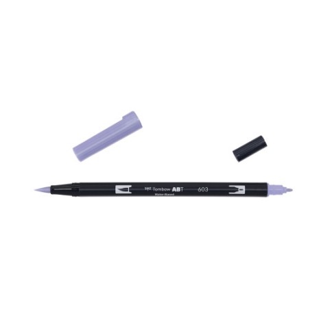 12318-ROTULADOR DOBLE PUNTA PINCEL DUAL BRUSH-603 - COLOR PERIWINKLE. TOMBOW ABT-603