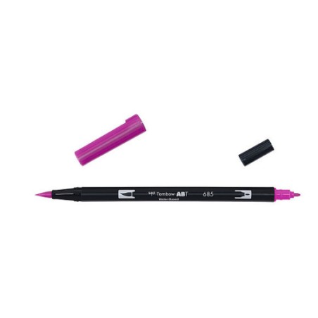 12324-ROTULADOR DOBLE PUNTA PINCEL DUAL BRUSH-685 - COLOR DEEP MAGENTA. TOMBOW ABT-685