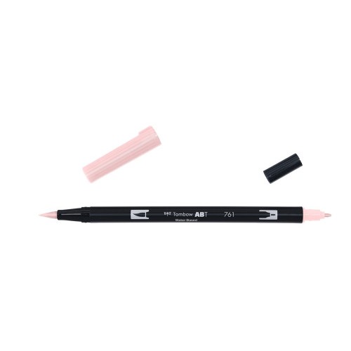 12327-ROTULADOR DOBLE PUNTA PINCEL DUAL BRUSH-761 - COLOR CARNATION. TOMBOW ABT-761