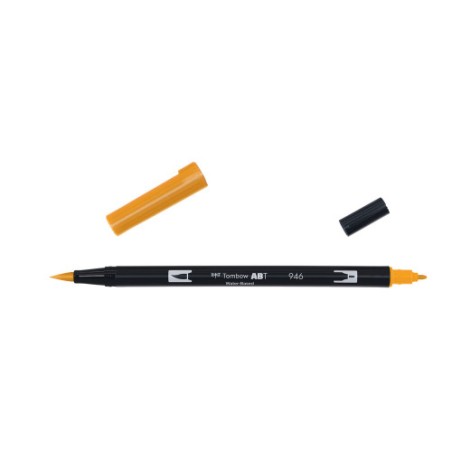 12333-ROTULADOR DOBLE PUNTA PINCEL DUAL BRUSH-946 - COLOR GOLD OCHRE. TOMBOW ABT-946