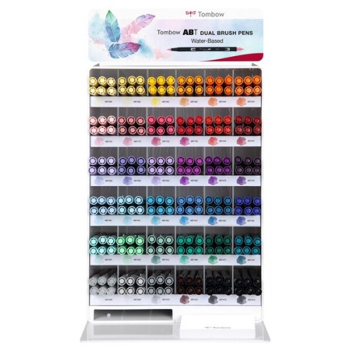 12338-PACK ROTULADORES ABT DUAL BRUSH EXPOSITOR MOD-36C-DIS+CABECERAS KIT-216 ROTULADORES PINCEL (36 COL.)TOMBOW ABT-MOD